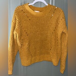 SO Mustard Knit Crew Neck Sweater